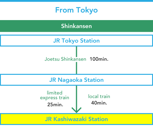 From Tokyo to Kashiwazaki